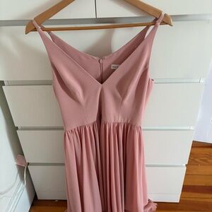 Dress the Population Strapless Blush Dress